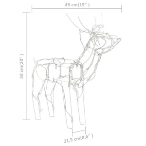 Decorazioni di Natale a Forma di Renne 3 pz 229 LED 328542