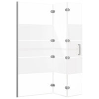 Pannello Doccia Pieghevole in ESG 120x140 cm Bianco 150739