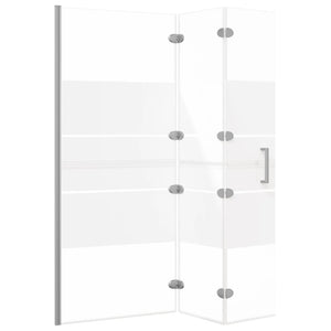 Pannello Doccia Pieghevole in ESG 120x140 cm Bianco 150739