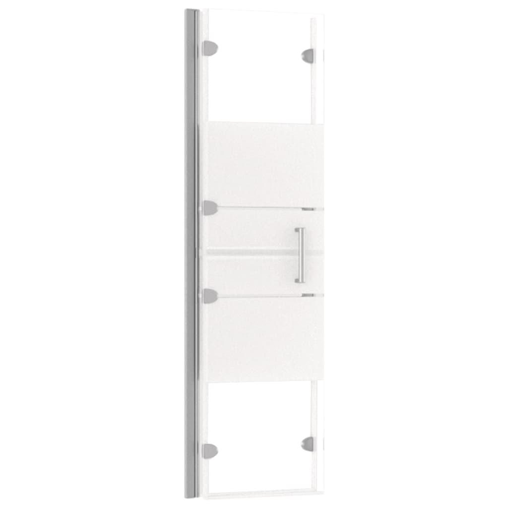 Cabina doccia pieghevole parete vasca parete doccia cabina vasca bagno interno casa ESG 120 x 140 cm bianco 02_0002012