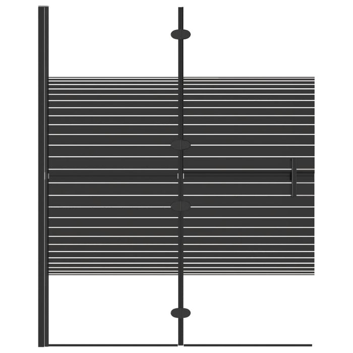 Pannello Doccia Pieghevole in ESG 100x140 cm Nero 150741