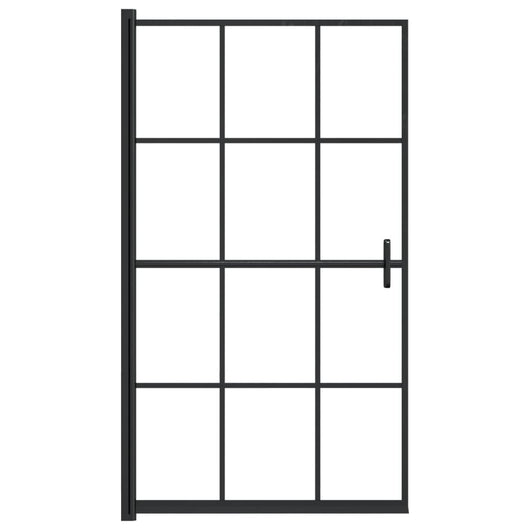 Cabina doccia parete vasca parete doccia cabina vasca accessorio bagno interno casa ESG 80 x 140 cm nero 02_0002019
