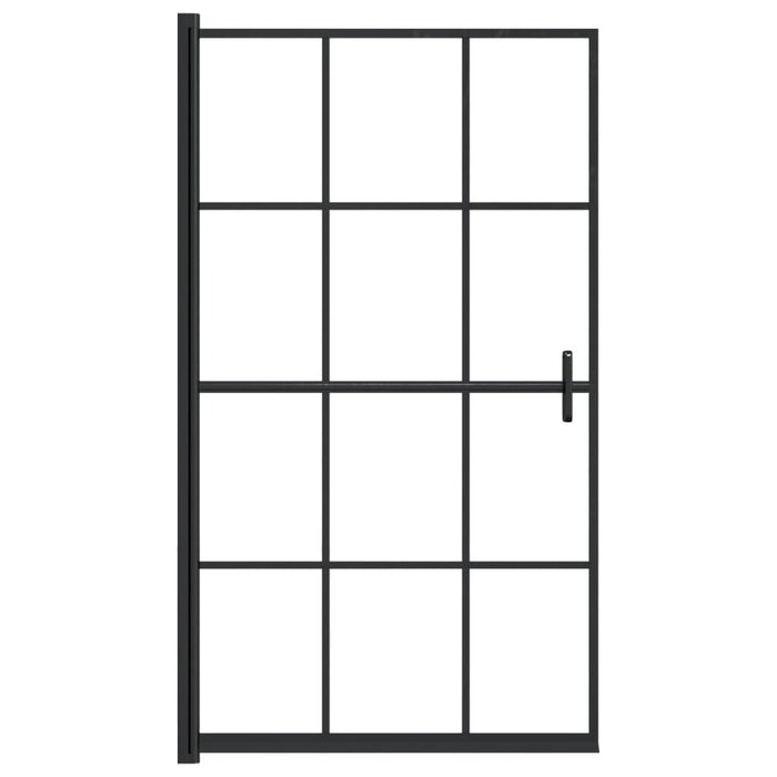 Cabina doccia parete vasca parete doccia cabina vasca accessorio bagno interno casa ESG 80 x 140 cm nero 02_0002019