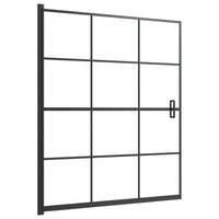 Cabina doccia parete vasca parete doccia cabina vasca accessorio bagno interno casa ESG 116 x 140 cm nero 02_0002021