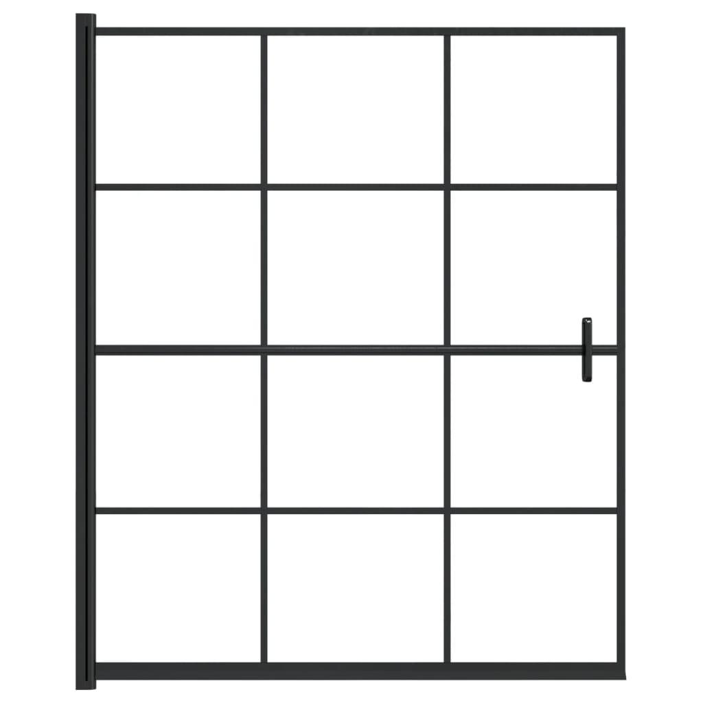 Cabina doccia parete vasca parete doccia cabina vasca accessorio bagno interno casa ESG 116 x 140 cm nero 02_0002021