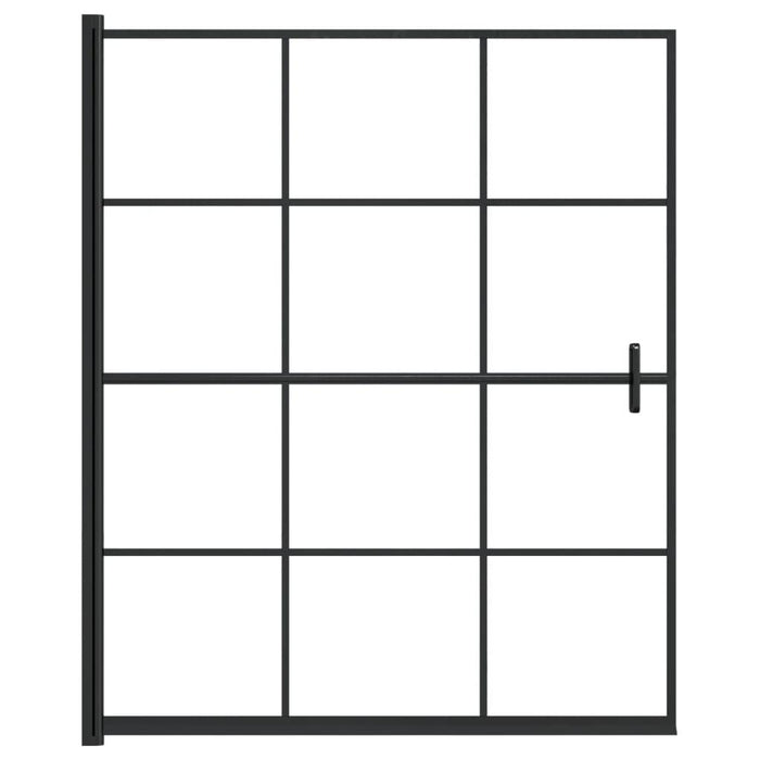 Cabina doccia parete vasca parete doccia cabina vasca accessorio bagno interno casa ESG 116 x 140 cm nero 02_0002021