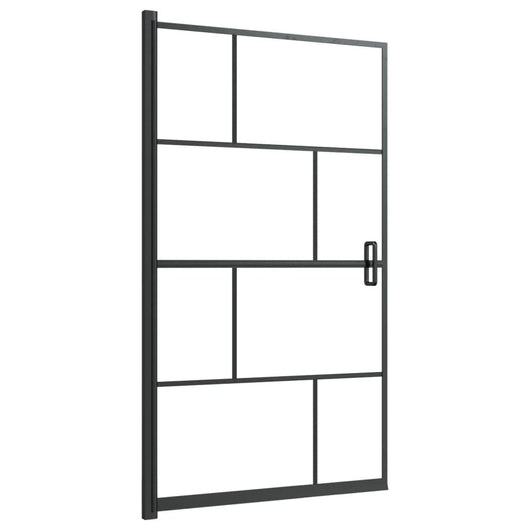 Cabina doccia parete vasca parete doccia cabina vasca accessorio bagno interno casa ESG 80 x 140 cm nero 02_0002022
