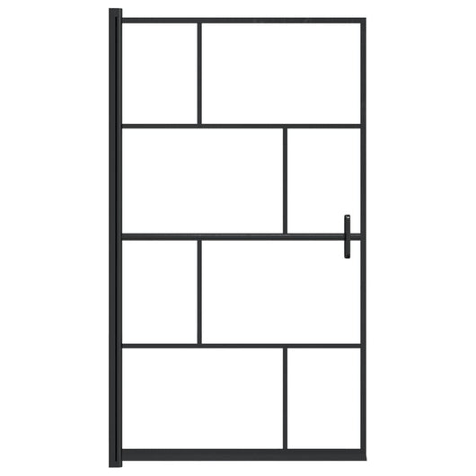Cabina doccia parete vasca parete doccia cabina vasca accessorio bagno interno casa ESG 80 x 140 cm nero 02_0002022