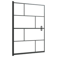 Cabina doccia parete vasca parete doccia cabina vasca accessorio bagno interno casa ESG 100 x 140 cm nero 02_0002023