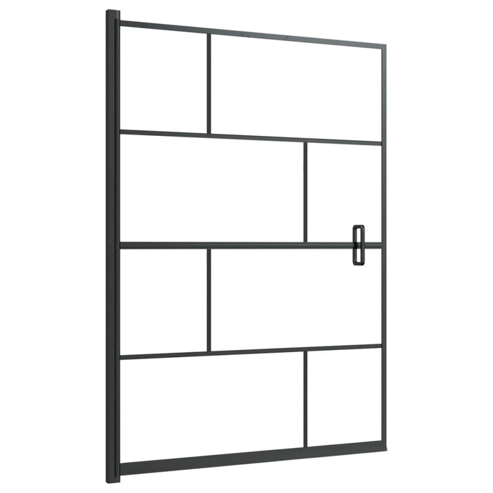 Cabina doccia parete vasca parete doccia cabina vasca accessorio bagno interno casa ESG 100 x 140 cm nero 02_0002023
