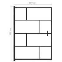 Pannello per Box Doccia in ESG 100x140 cm Nero 150750