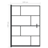 Cabina doccia parete vasca parete doccia cabina vasca accessorio bagno interno casa ESG 100 x 140 cm nero 02_0002023
