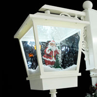 Lampione Natalizio Babbo Natale Bianco Rosso 81x40x188 cm PVC 331475