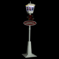 Lampione di Natale con Babbo Natale 180 cm LED 331476