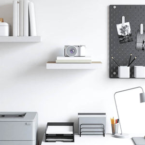 Scaffale a Parete Rovere e Bianco 50x23x3,8 cm in MDF 326573