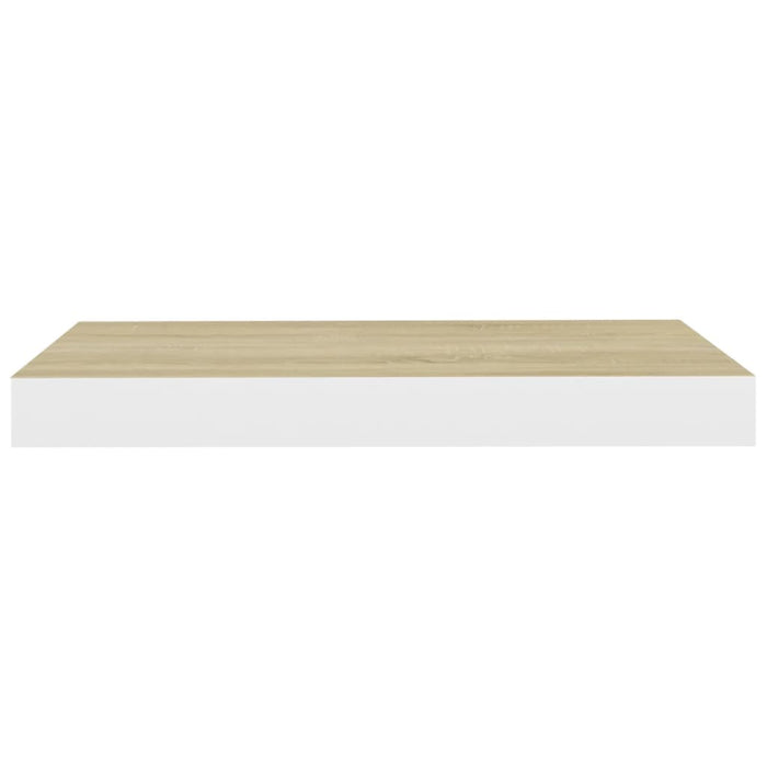 Scaffale a Parete Rovere e Bianco 50x23x3,8 cm in MDF 326573