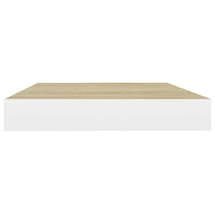 Scaffale a Parete Rovere e Bianco 50x23x3,8 cm in MDF 326573