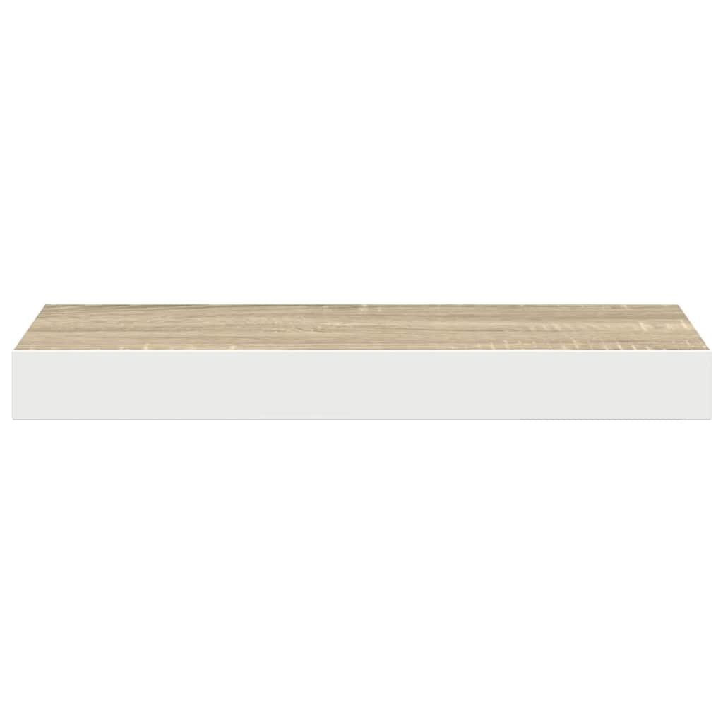 Scaffale a Parete Rovere e Bianco 50x23x3,8 cm in MDF 326573