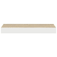 Scaffale a Parete Rovere e Bianco 50x23x3,8 cm in MDF 326573