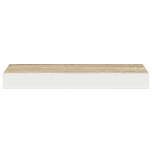 Scaffale a Parete Rovere e Bianco 50x23x3,8 cm in MDF 326573