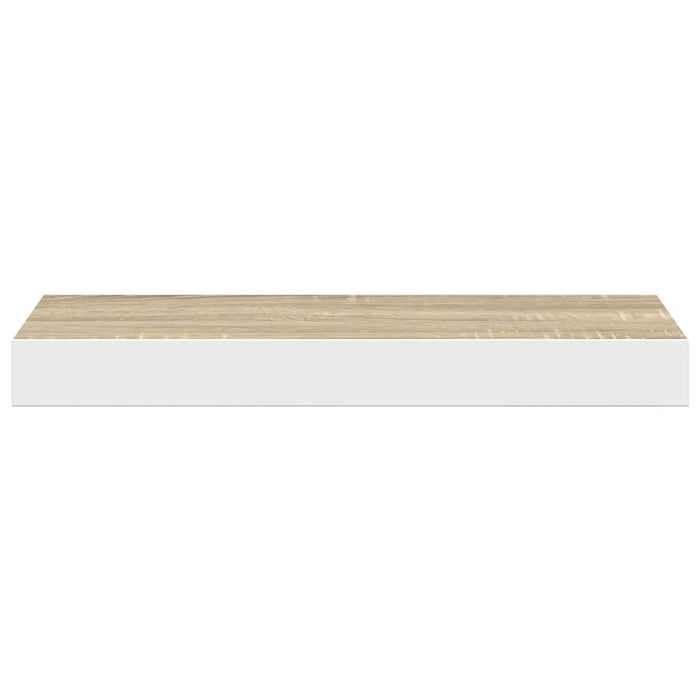 Scaffale a Parete Rovere e Bianco 50x23x3,8 cm in MDF 326573