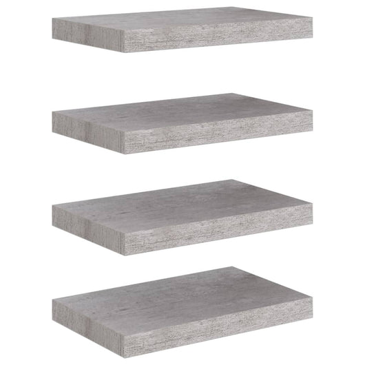 Scaffali a Parete 4 pz Grigio Cemento 40x23x3,8 cm in MDF cod mxl 66734