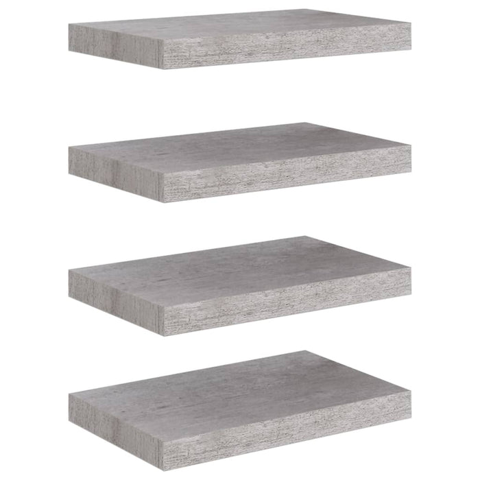Scaffali a Parete 4 pz Grigio Cemento 40x23x3,8 cm in MDF cod mxl 66734