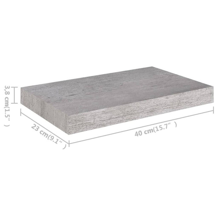 Scaffali a Parete 4 pz Grigio Cemento 40x23x3,8 cm in MDF cod mxl 66734