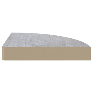 Mensole Angolari 2pz Grigio Cemento 25x25x3,8 cm in MDF 326634