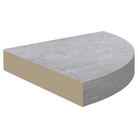 Mensole Angolari 4 pz Grigio Cemento 25x25x3,8 cm in MDF 326635