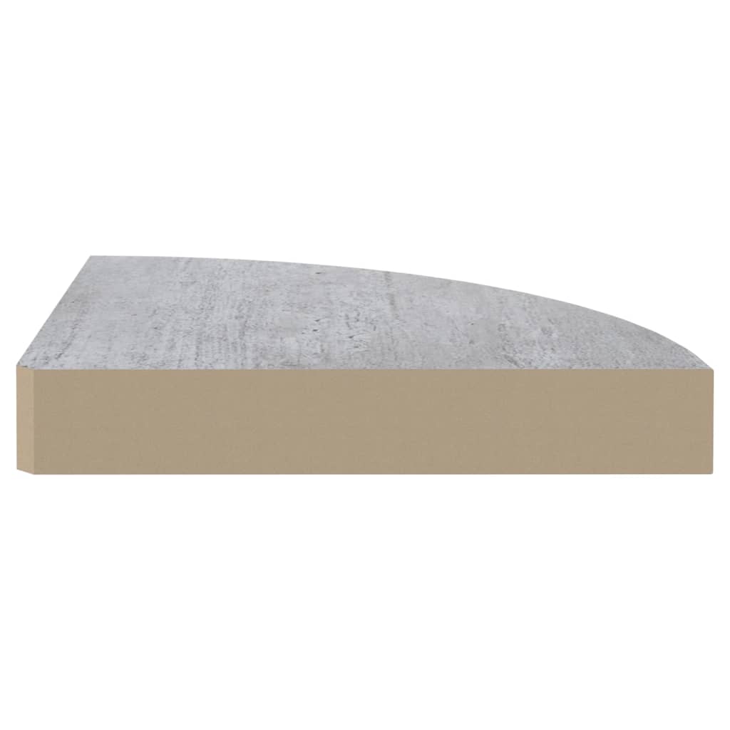 Mensola Angolare Grigio Cemento 35x35x3,8 cm in MDF 326642