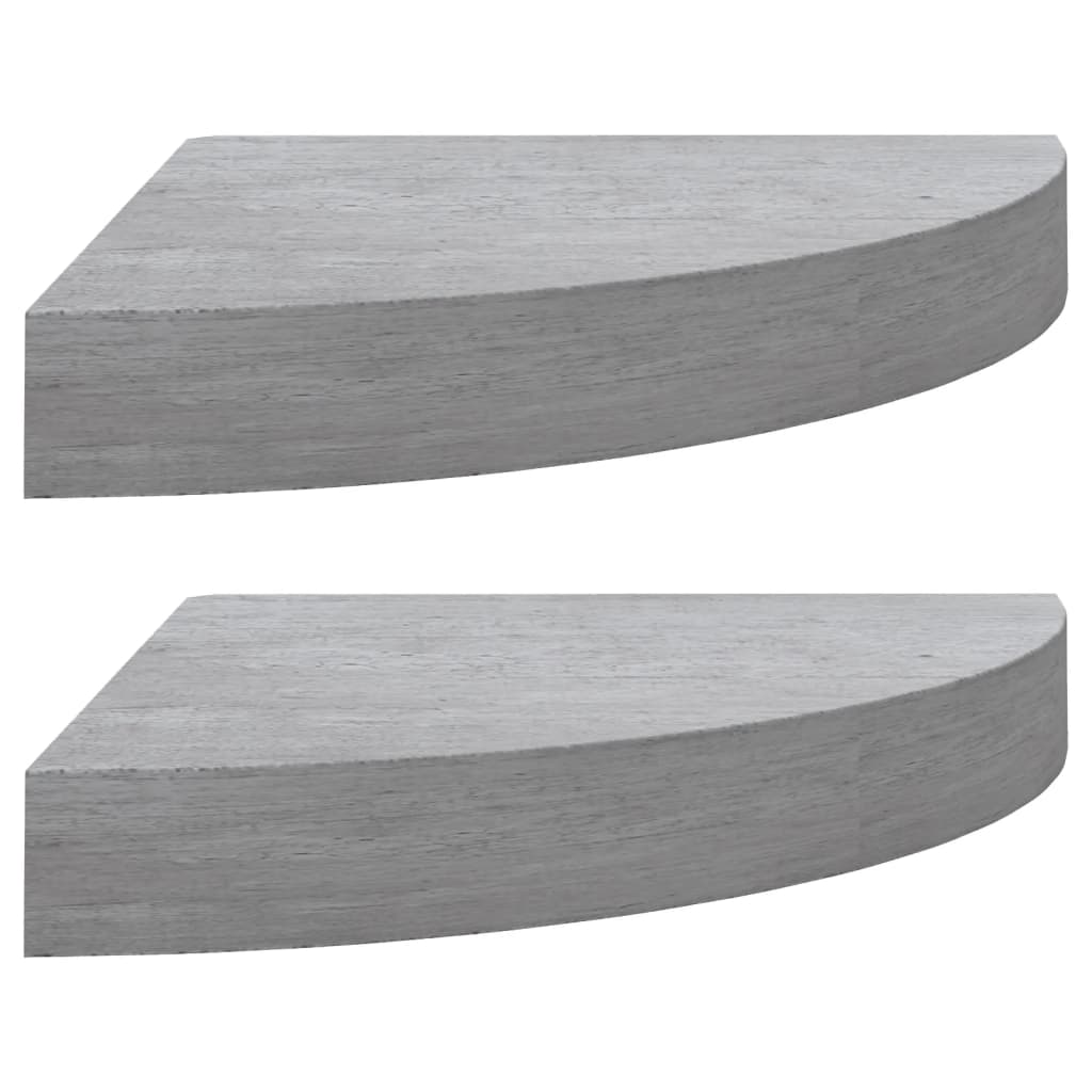 Mensole Angolari 2pz Grigio Cemento 35x35x3,8 cm in MDF cod mxl 73344