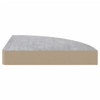 Mensole Angolari 2pz Grigio Cemento 35x35x3,8 cm in MDF cod mxl 73344