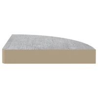Mensole Angolari 4 pz Grigio Cemento 35x35x3,8 cm in MDF cod mxl 40318