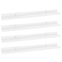 Mensole da Parete 4 pz Bianco Lucido 60x9x3 cm cod mxl 33213