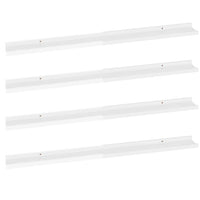 Mensole da Parete 4 pz Bianco Lucido 100x9x3 cm 326656