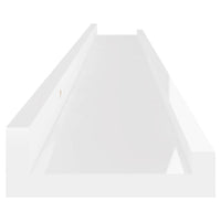 Mensole da Parete 4 pz Bianco Lucido 100x9x3 cm 326656