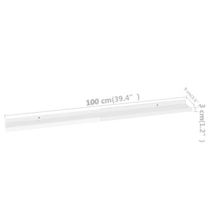 Mensole da Parete 4 pz Bianco Lucido 100x9x3 cm 326656