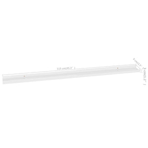 Mensole da Parete 4 pz Bianco Lucido 115x9x3 cm cod mxl 33552