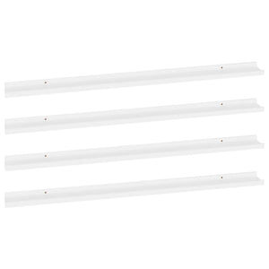 Mensole da Parete 4 pz Bianche 115x9x3 cm 326664