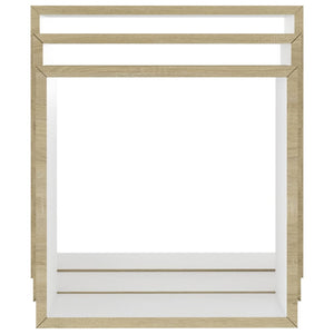 Mensole a Cubo da Parete 3 pz Bianco Rovere Sonoma 326720