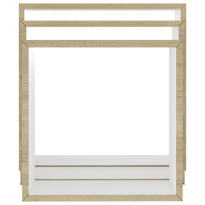 Mensole a Cubo da Parete 3 pz Bianco Rovere Sonoma 326720