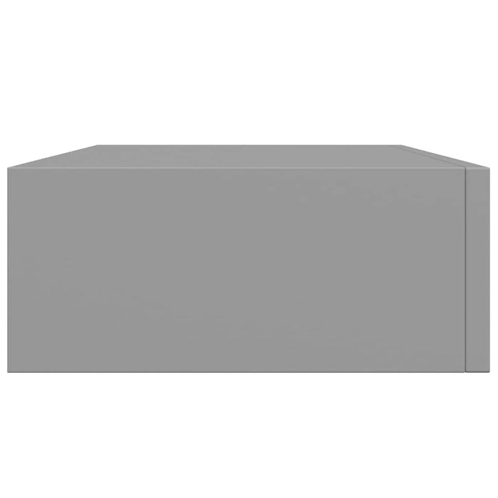 Scaffali con Cassetti da Parete 2pz Grigio 40x23,5x10 cm in MDF cod mxl 57938