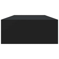 Scaffale con Cassetti da Parete Nero 60x23,5x10 cm in MDF 330257