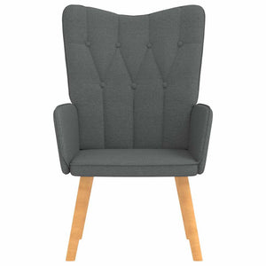 Sedia Relax Grigio Scuro in Tessuto 327524