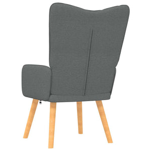 Sedia Relax Grigio Scuro in Tessuto 327524