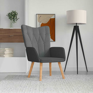 Sedia Relax Grigio Scuro in Tessuto 327524