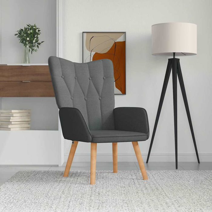 Sedia Relax Grigio Scuro in Tessuto 327524