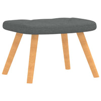 Poltrona Relax con Poggiapiedi Grigio Scuro in Tessuto 327535