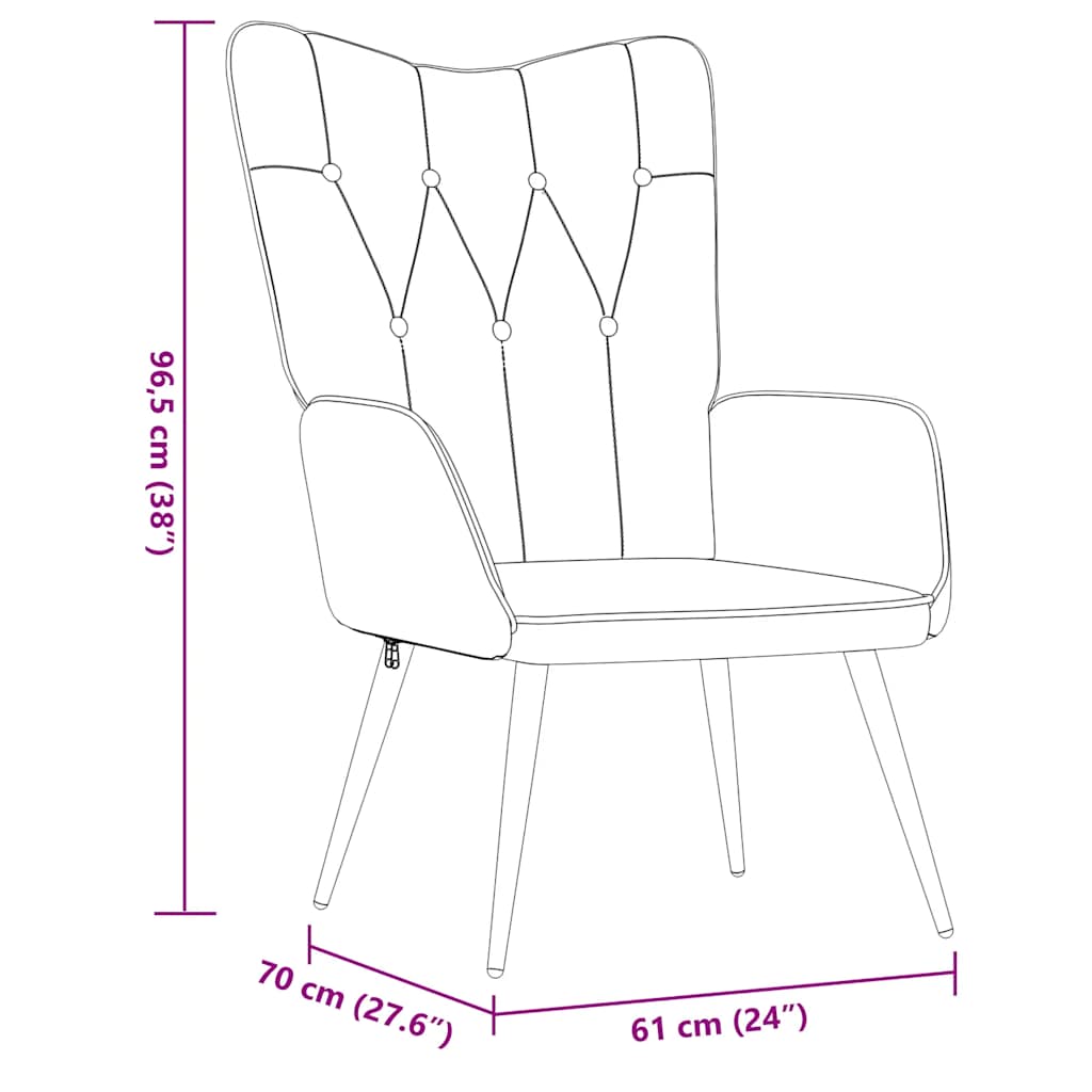 Poltrona Relax Grigio Scuro in Tessuto 327546
